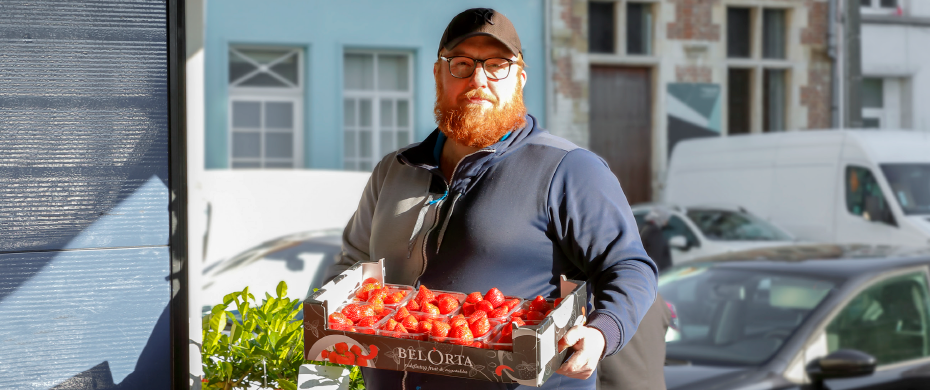 De klok rond verse groenten en fruit